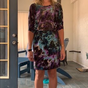 Watercolor print dress